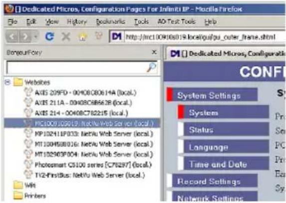 Dedicated Micros CamVu720 - Zero\_conf configuration - 1