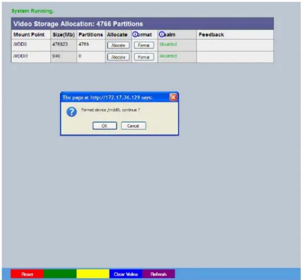 Dedicated Micros CamVu720 - To format additional Video Storage - 1