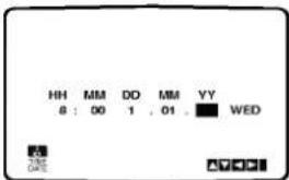 HH MM DD MM YY 8:00 1.01 ■ WED Time DATE