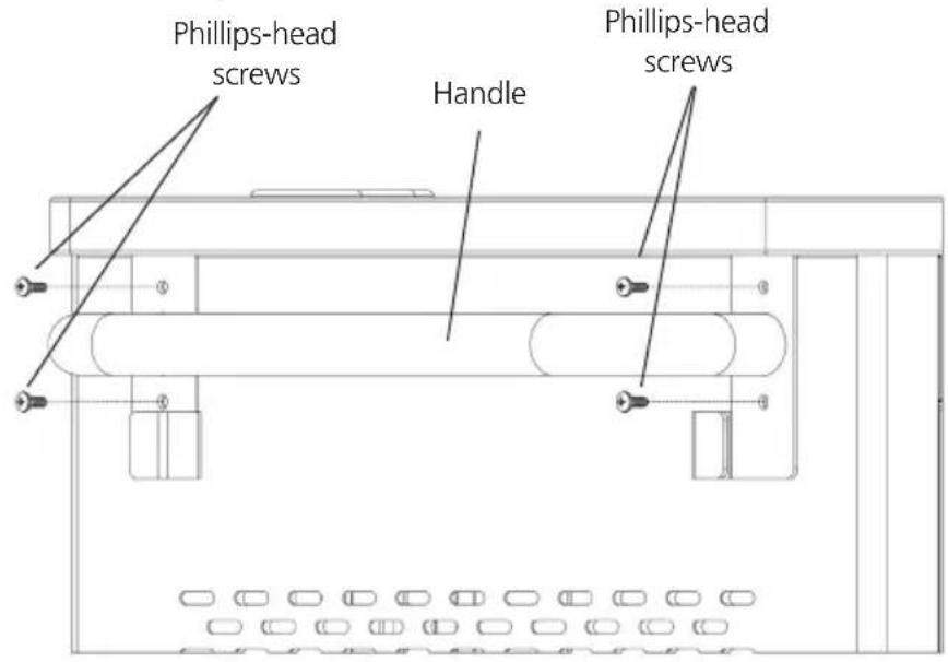 Phillips-head screws Handle Phillips-head screws