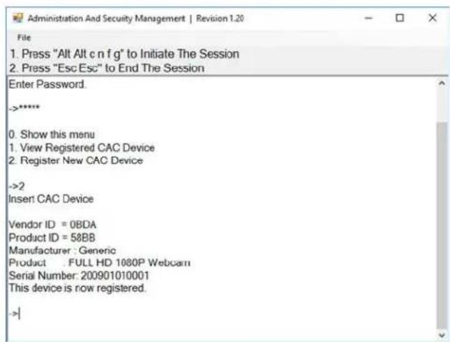 Black Box SS8P-DH-DVI-UCAC - Configure the CAC Port via User Menu Options - 1