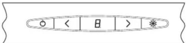 Diagram showing a stylized oval shape with symbols including a circle, arrow, and star, possibly representing a directional or symbolic process.