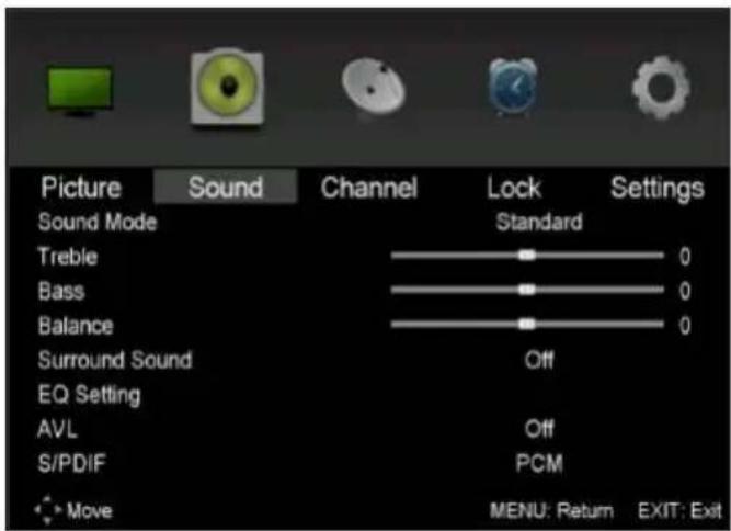 HITACHI VZ435100 - Sound menu (DTV &amp; ATV mode) - 1