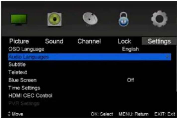 HITACHI VZ435100 - Setup menu (DTV &amp; ATV mode) - 1