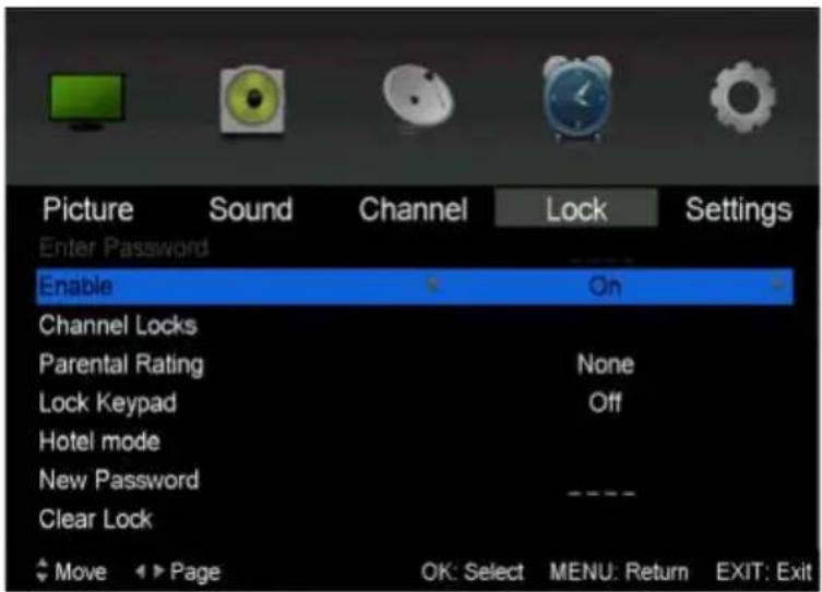 HITACHI VZ435100 - Lock menu (DTV &amp; ATV mode) - 1