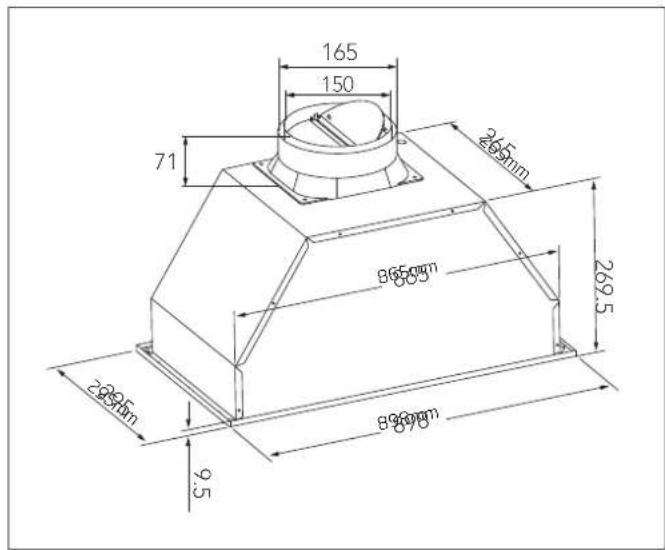 165 150 71 245mm 865mm 865mm 269.5 289mm 899mm 9.5
