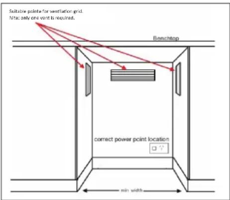 Vintec VBS020SBB - Air vent within the joinery must be provided for Vintec built in Wine Cellar and Beverage Centres (Front venting) - 1