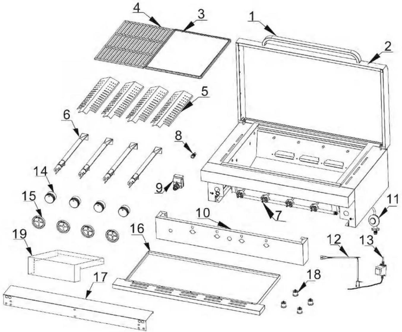 Euro Appliances EMJG30WSX - Parts Description - 1
