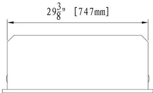29¾" [747mm]
