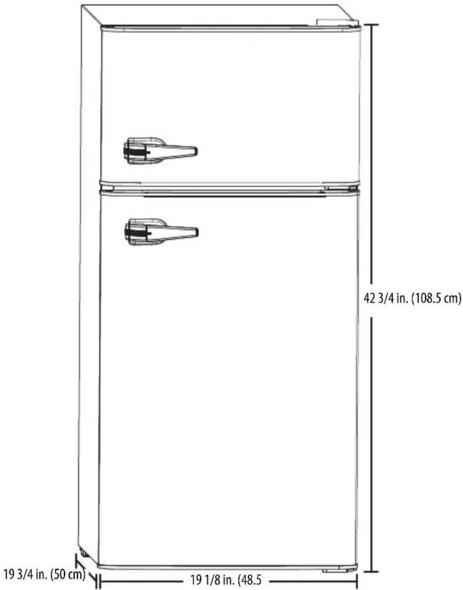 INSIGNIA NS-CFR45M3 - Dimensions - 1