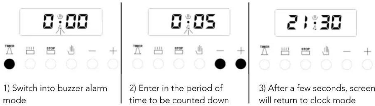 Scandium SCU900BG - Adjusting the buzzer alarm - 1