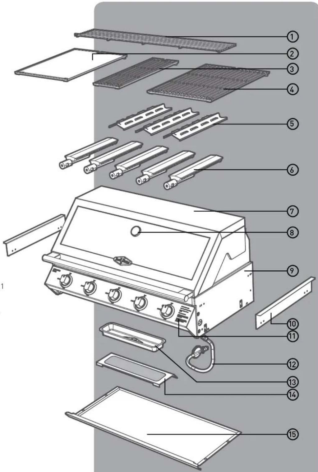 BeefEater BSB2040SA - Burner built-in barbecue - 1
