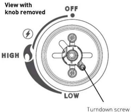 BeefEater BSB2040SA - Adjust the turndown setting on the valve - 1