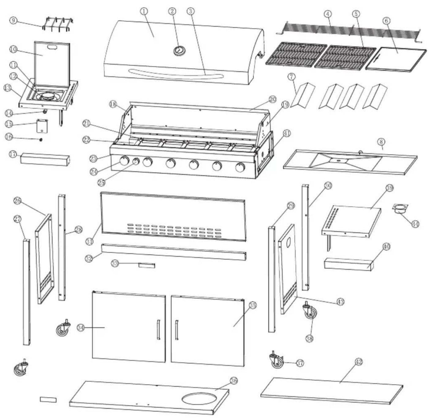 Gasmate Torino BQ1056 - hardware Kit - 4b - 2