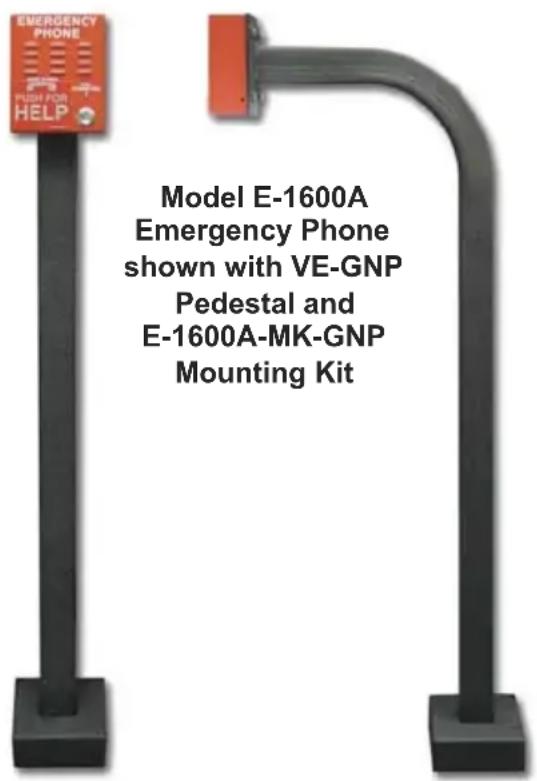 VIKING E-1600A-MK-GNP - Gooseneck Pedestal Mounting Kit for the E-1600A, E-1600-45A, E-1600-60A and E-1600-65A - 2