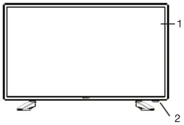 HITACHI 32VZC5200 - Front and Side Button Controls - 1