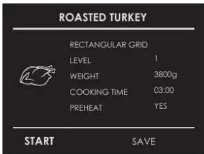 ILVE 600TCI - Select an already-set recipe: - 1