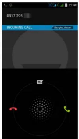 GSmart Arty A3 - Quick response an incoming call - 1