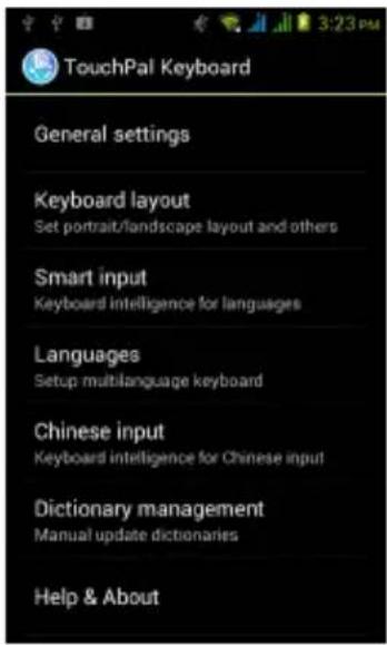 GSmart Maya M1 - TouchPal Input Method - 1