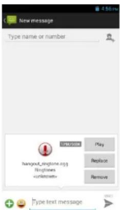 New message Type name or number hangout_ringtone egg Ringshase 179/3006 Play Replace Remove Type text message