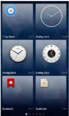 1 Tap Boost Analog clock 2+3 Analog clock Analog clock 4+3 Bookmark 1+1 Bookmark 1+1