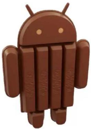 Illustration of a brown Android robot with segmented body and antennae (no text or symbols)