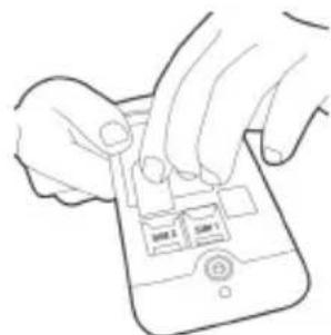 GSmart G1362 - To install the SIM card - 2
