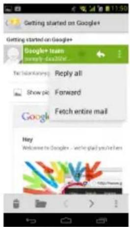 GSmart G1362 - To reply or forward an e-mail - 1