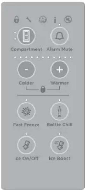 Fisher & Paykel E442BRWFD5 - Internal control panel to adjust temperatures - 3
