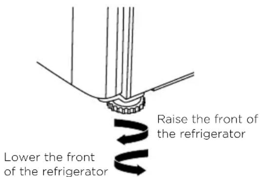 Fisher & Paykel RF522BLGW6 - Levelling of refrigerator doors (French door models only) - 1