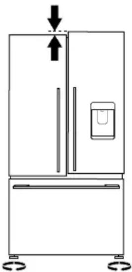 Fisher & Paykel RF442BRGX6 - Levelling of refrigerator doors (French door models only) - 2