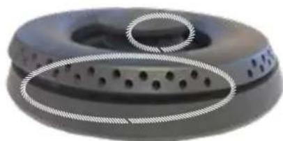ILVE PI09WE3WH - - Positioning placement of the burners - 7