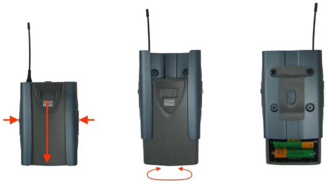 DAP-Audio EB-193B - Placing the batteries - 1