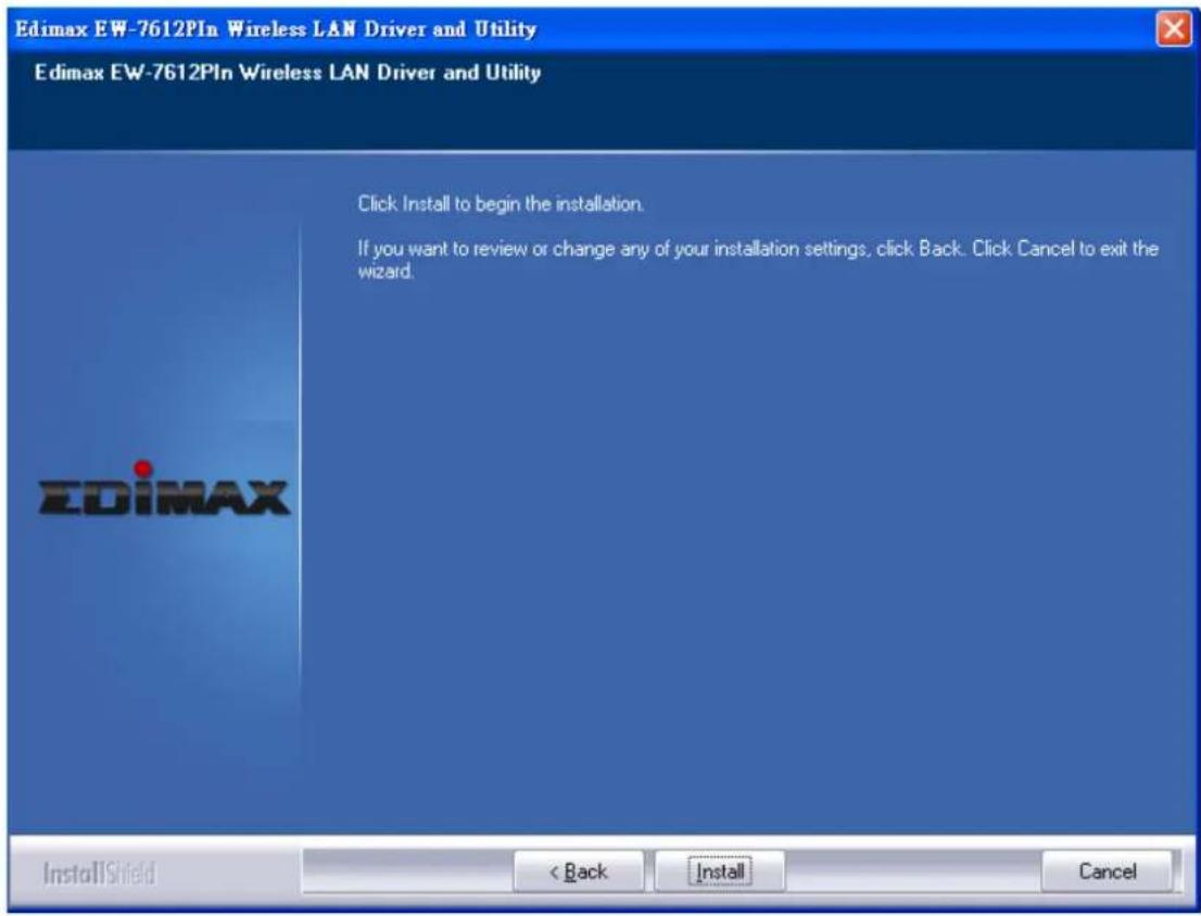 Edimax EW-7612PIn - Install the Driver and Utility - 3