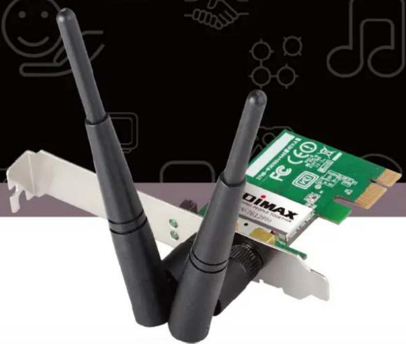 Edimax EW-7612PIn - 300Mbps Wireless 802.11b/g/n PCI-Express Adapter - 1