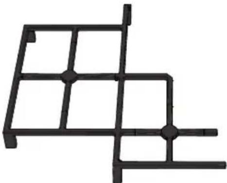 SMEG P1641XA - Correct positioning of the pan stands - 4