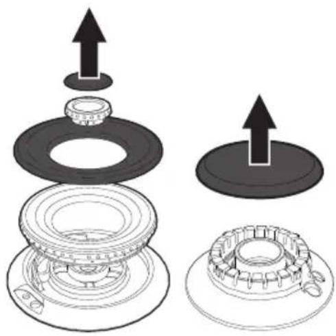 SMEG P1641XA - Removing the hob top - 2