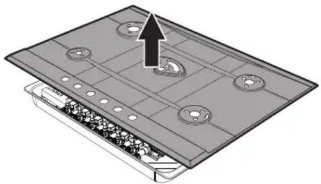SMEG P1641XA - Removing the hob top - 6