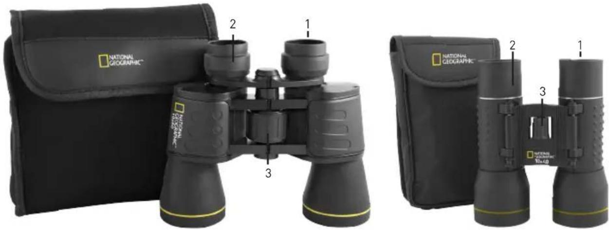 National Geographic 80-01632CP - How to adjust the diopter setting and center focus: - 1