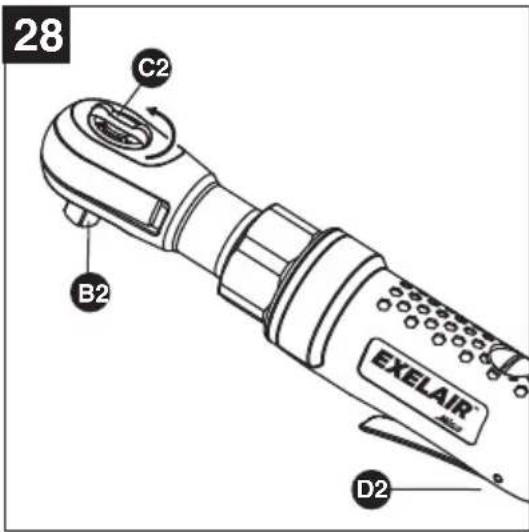 ExelAir EX5005CKIT - 3/8" AIR RATCHET WRENCH - 1