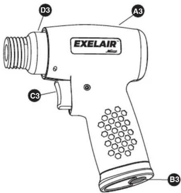 ExelAir EX5005CKIT - 50-PIECE COMPOSITE AIR TOOL KIT - 1