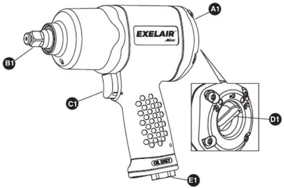 ExelAir EX5005CKIT - 50-PIECE COMPOSITE AIR TOOL KIT - 1