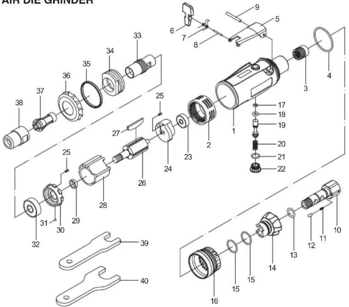 ExelAir EX5005CKIT - 50-PIECE COMPOSITE AIR TOOL KIT - 1