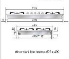ILVE HCB90FCN/WHG-1 - Built-in tops' hole size - 2