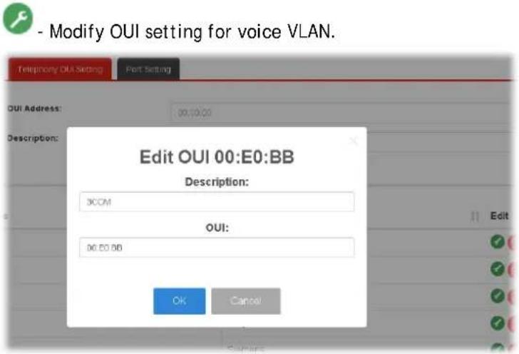 Draytek VigorSwitch G1085 - II-5-3-2 Telephony OUI Setting - 2