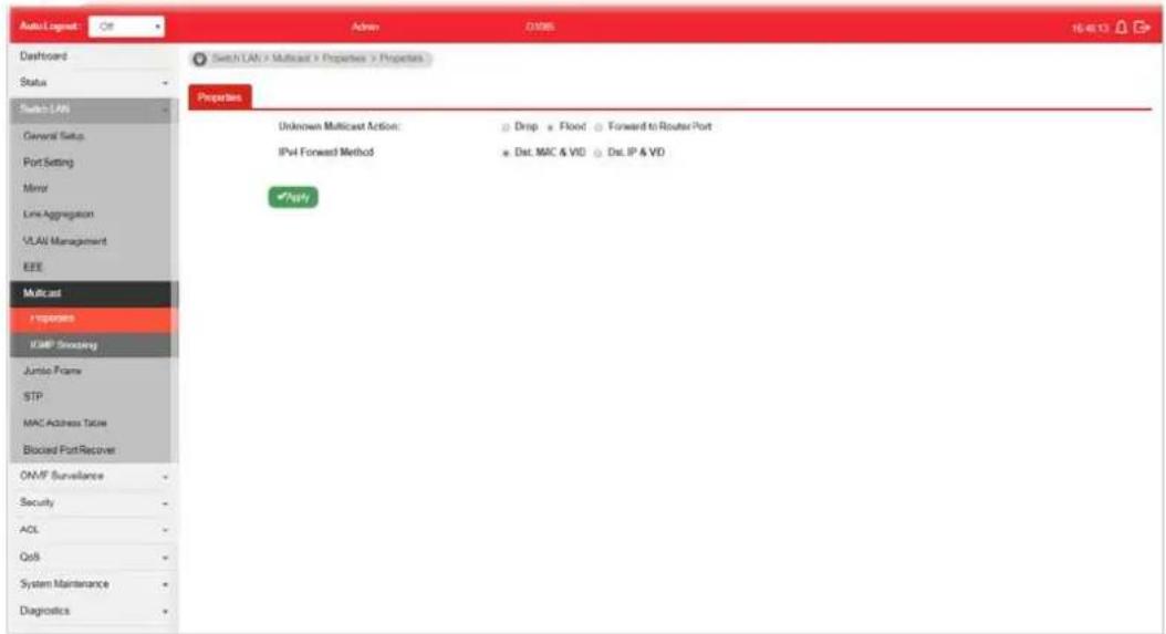 Draytek VigorSwitch G1085 - II-7-1 Properties - 1