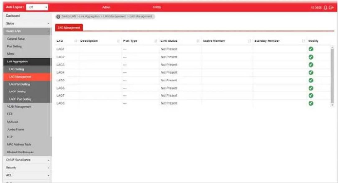 Draytek VigorSwitch G1085 - II-4-2 LAG Management - 1