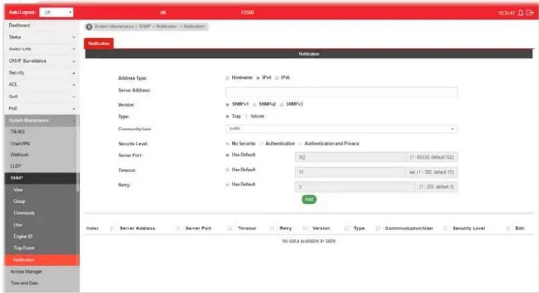 Draytek VigorSwitch P2500 - VIII-5-7 Notification - 1
