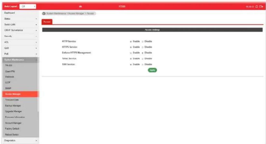 Draytek VigorSwitch P2500 - VIII-6 Access Manager - 1