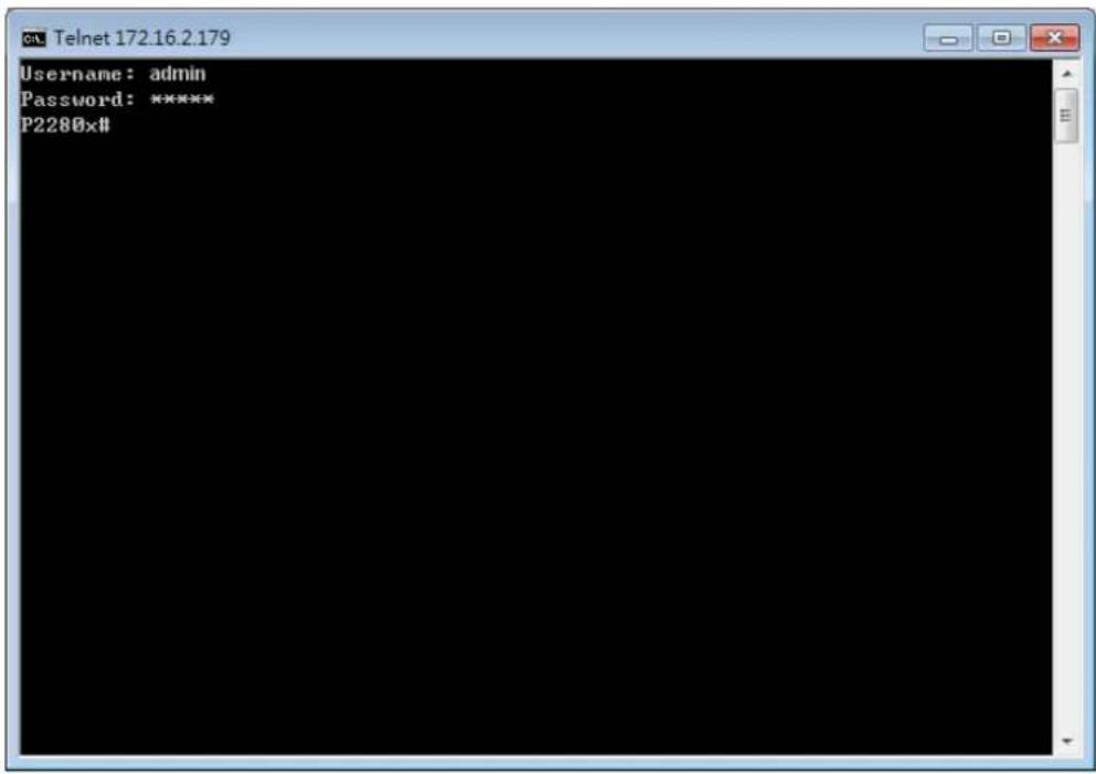 Draytek VigorSwitch P2500 - XI-1 Accessing Telnet of VigorSwitch - 4